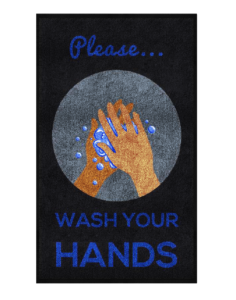 Message Mats MOCK - Please Wash Your Hands - 3x5 - 3017349